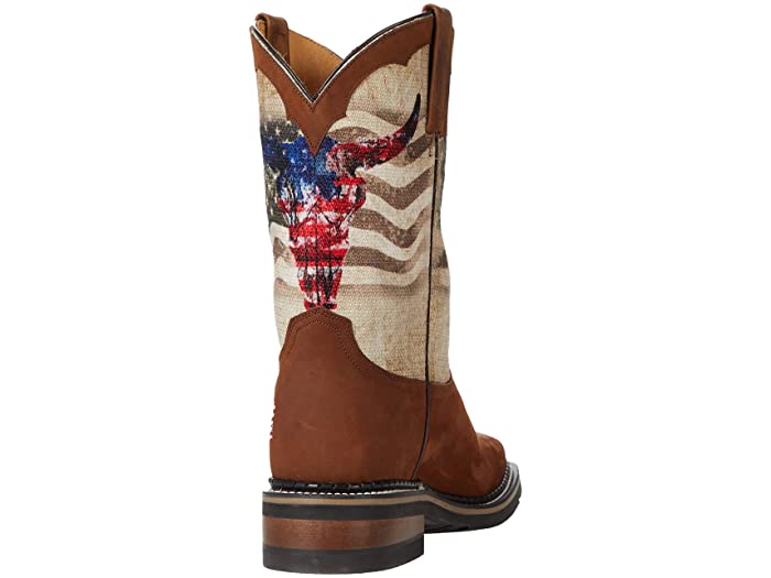 Roper Men's Americana Patriot Skull Flag Square Toe Boot