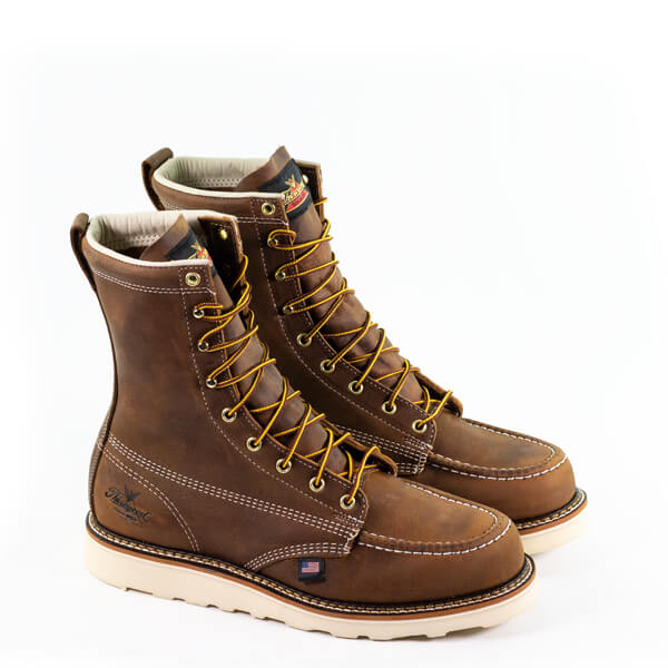 Thorogood Men's American Heritage 8" Trail Crazy Horse Moc Toe Maxwear Wedge