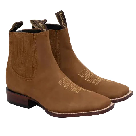 Los Angeles Nobuck Square Toe Leather Boot