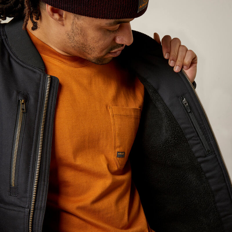 Ariat Men's Rebar Stretch Canvas Bomber Jacket