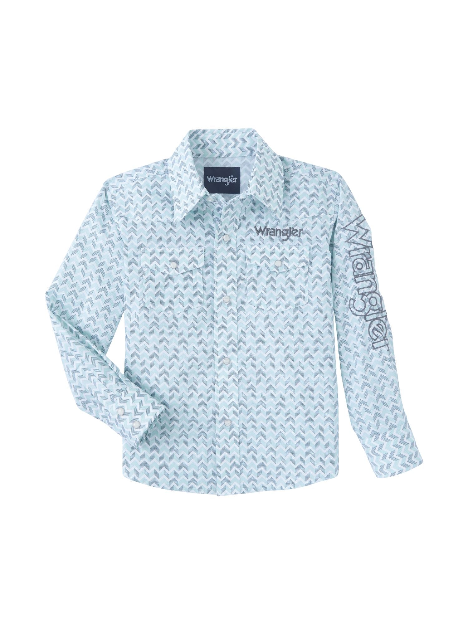 Wrangler Boy's Western Logo Snap Shirt
