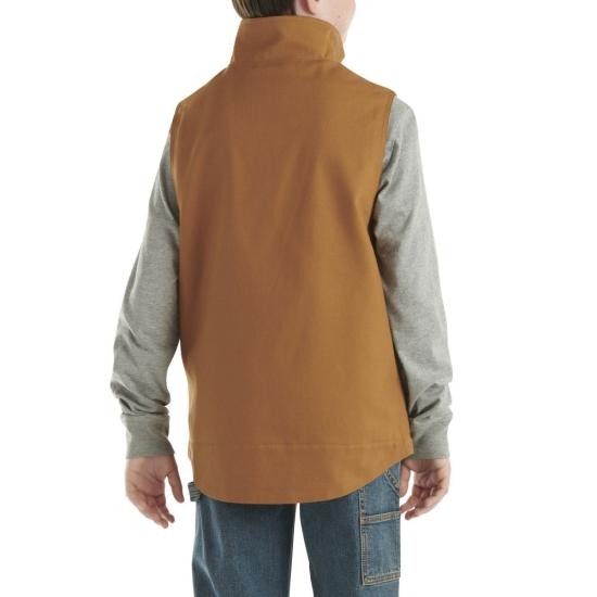 Carhartt Youth Canvas Sherpa Lined Vest