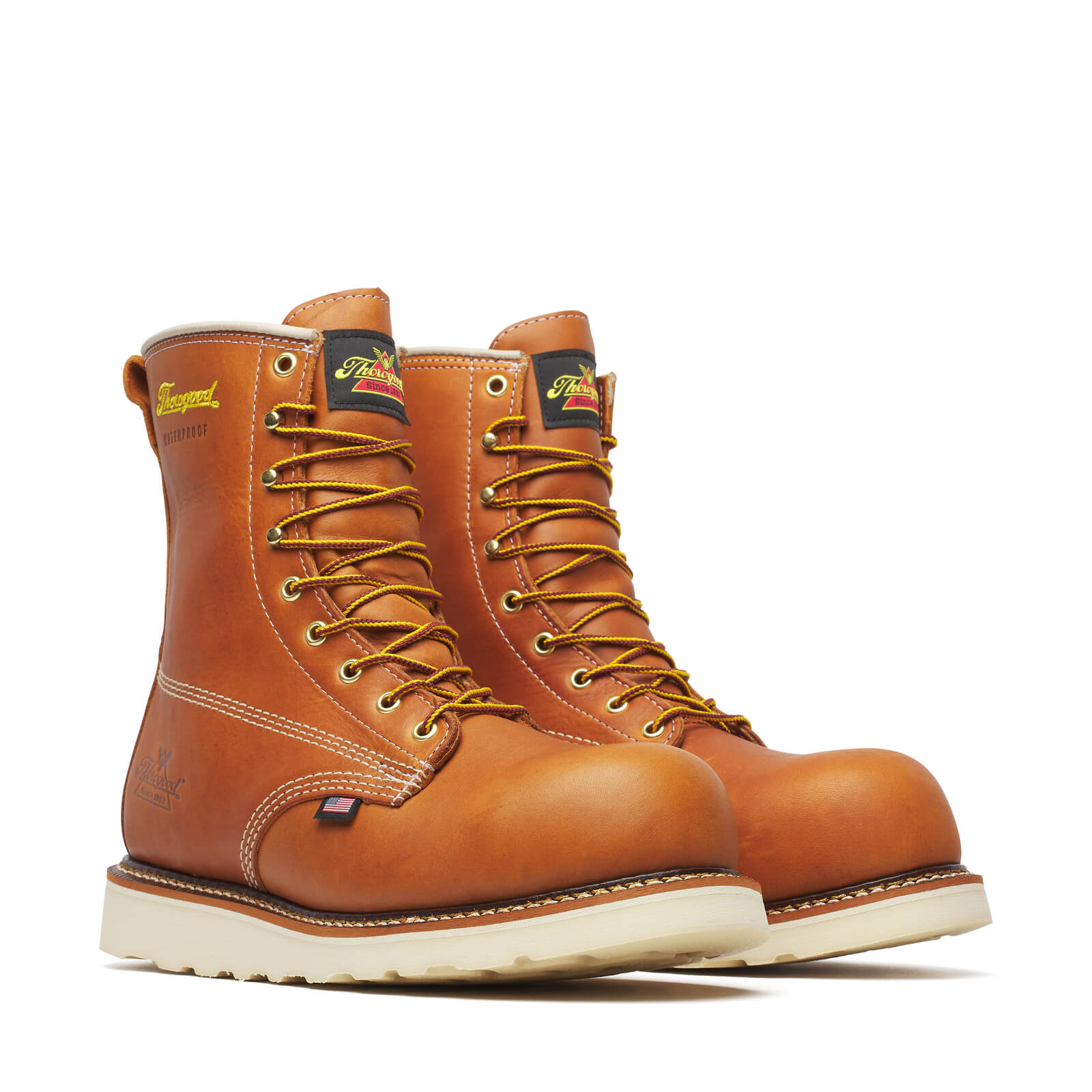 Thorogood Men's 8" Waterpoof Plain Toe - Composite Safety Toe