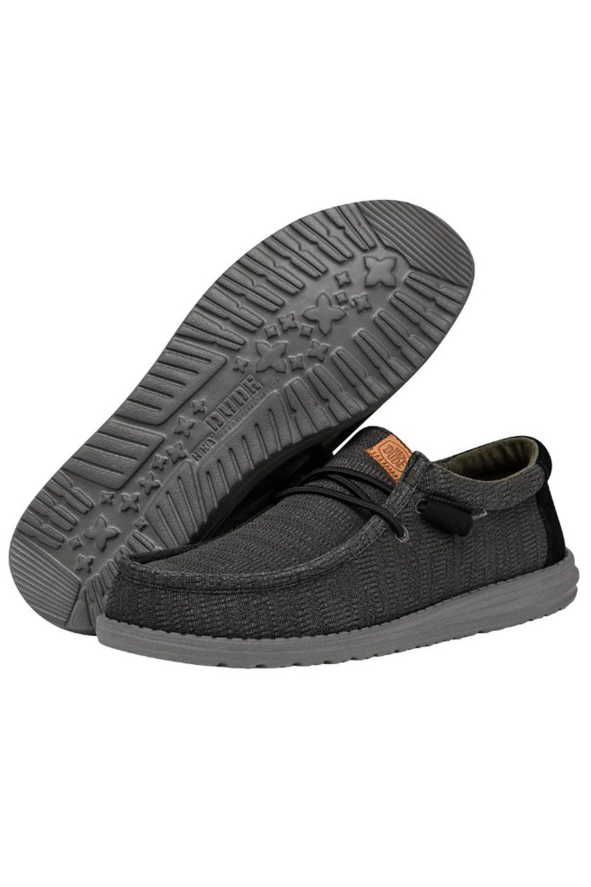 Hey Dude Men's Wally Grid Black