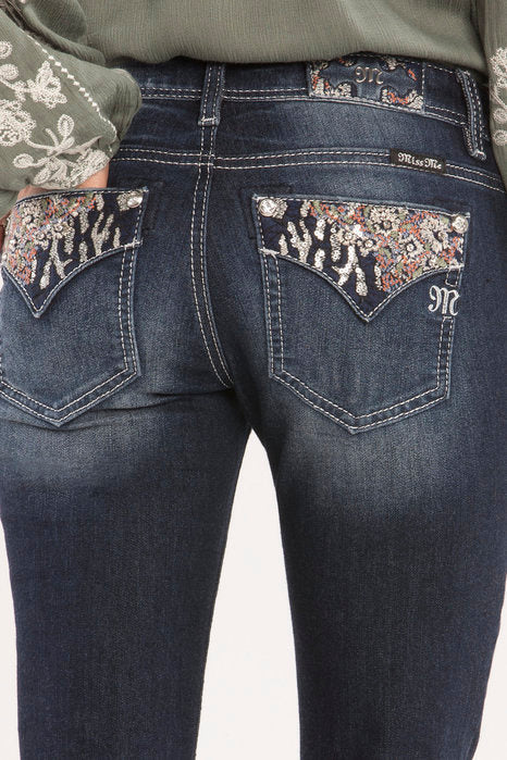 Miss Me Women's Primal Instincts Mid-Rise Ankle Skinny Jeans