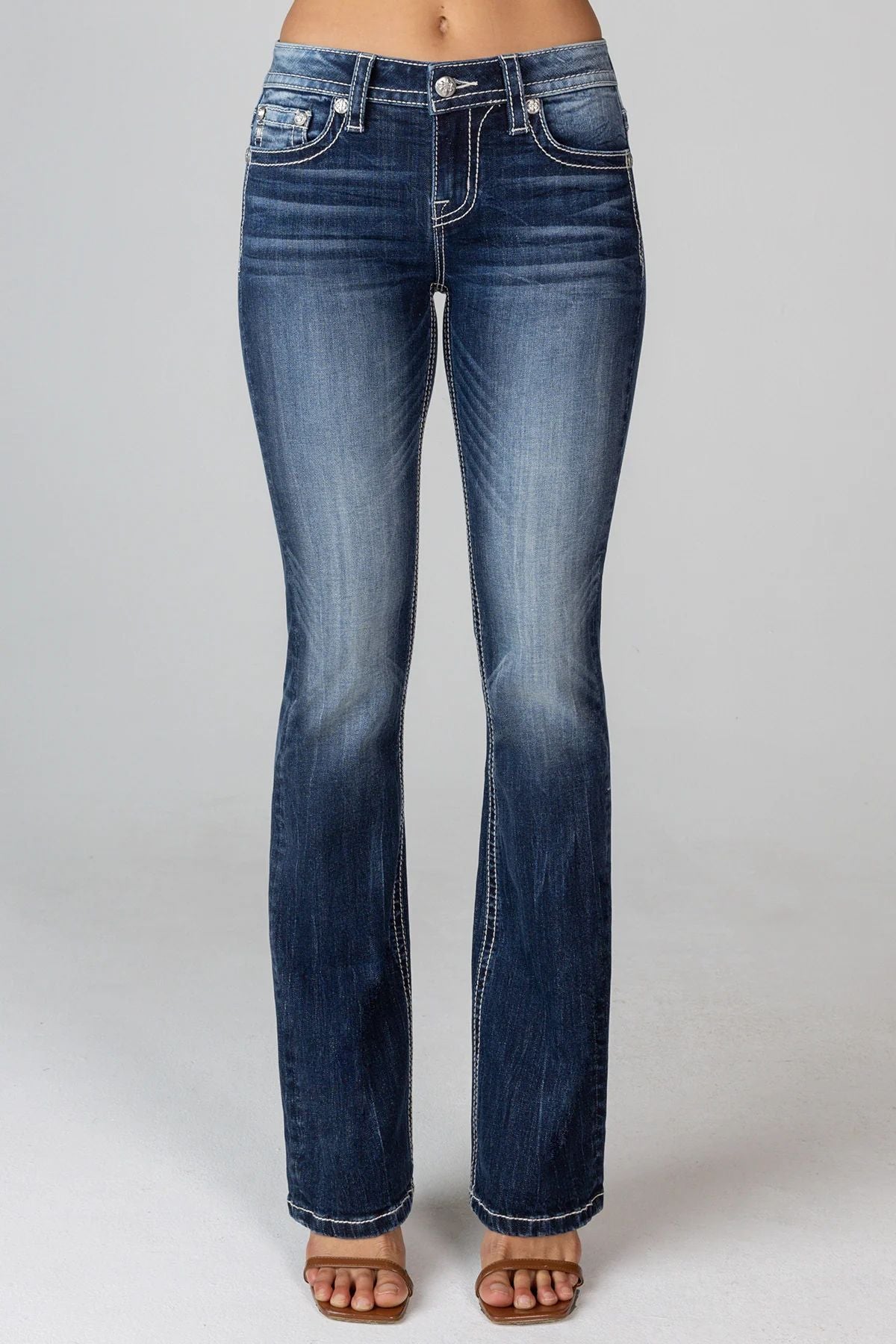 Miss Me Women's Detail Bootcut Jeans