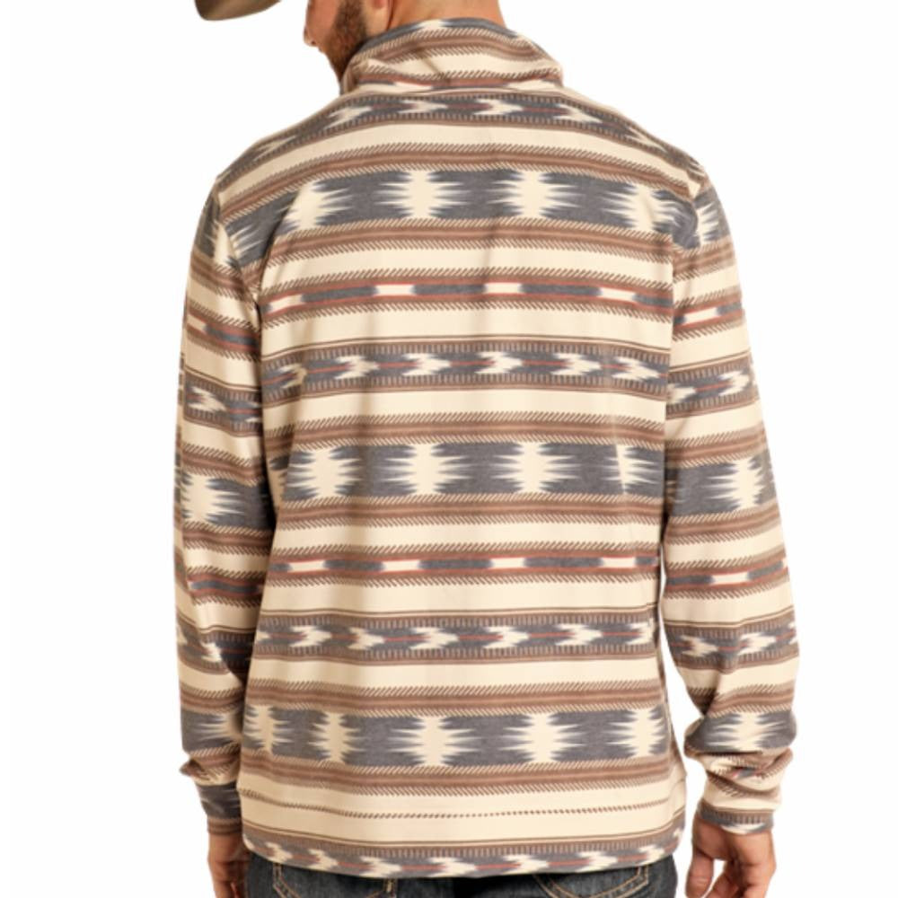 Panhandle Men's Natural Aztec Stripe Pullover