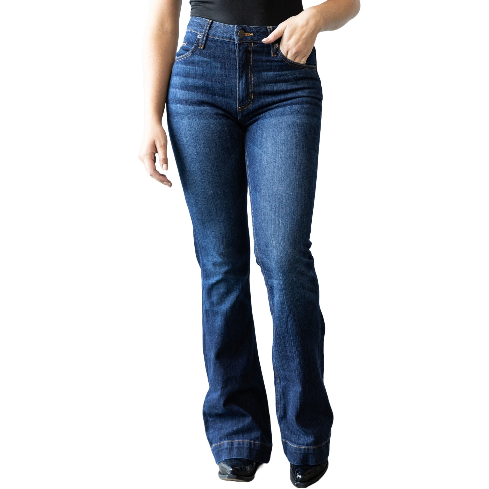 Kimes Ranch Women's Jennifer Dark Wash Denim Trouser Jean