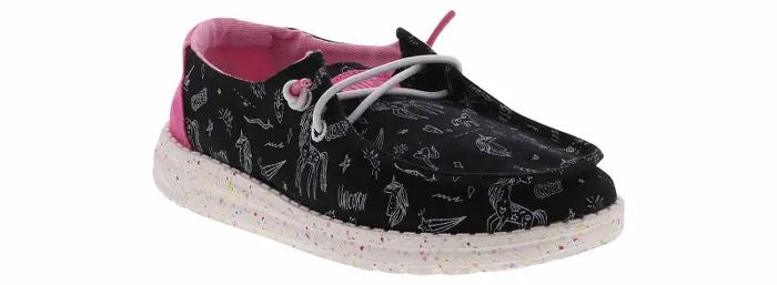 Hey Dude Youth Wendy Unicorn Black