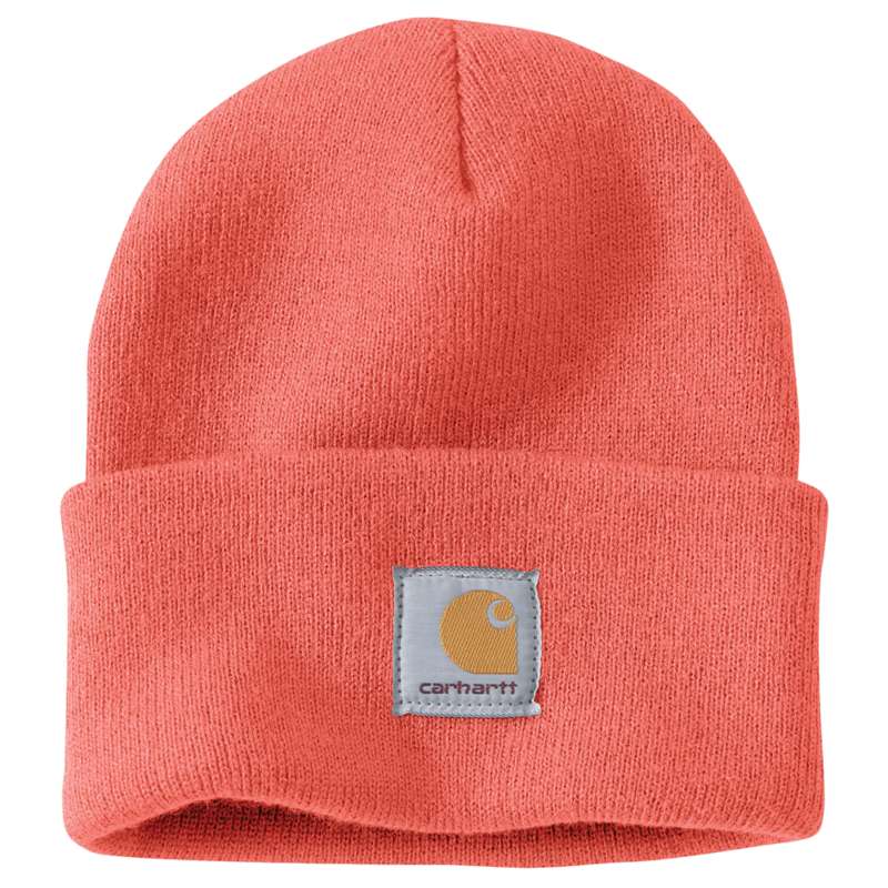 Carhartt Men's Acrylic Watch Hat - CORAL Q48