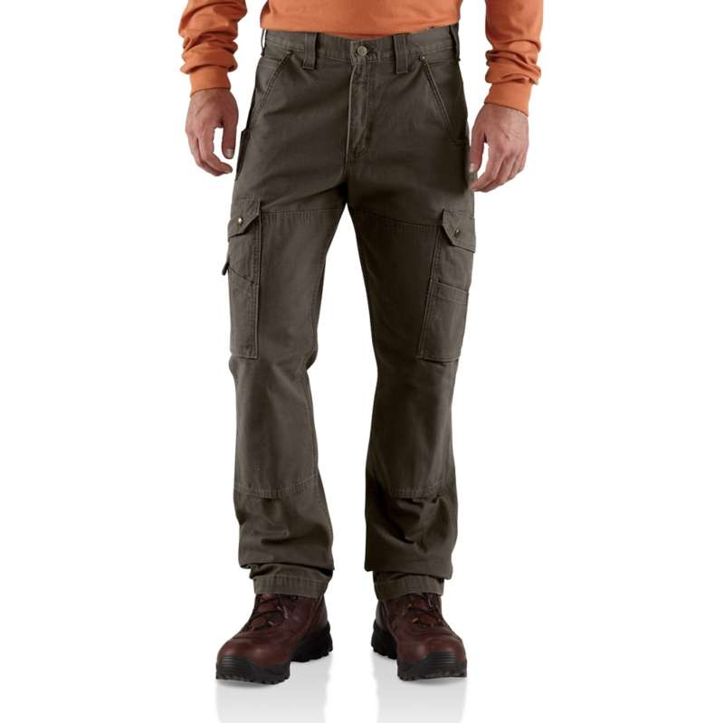 Carhartt Men's Cotton Ripstop Cargo Work Pant - DARK COFFEE DFE