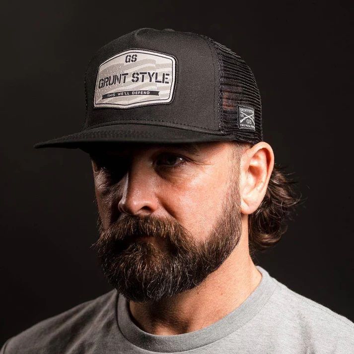 Grunt Men's Old Glory Patch Flat Bill Hat