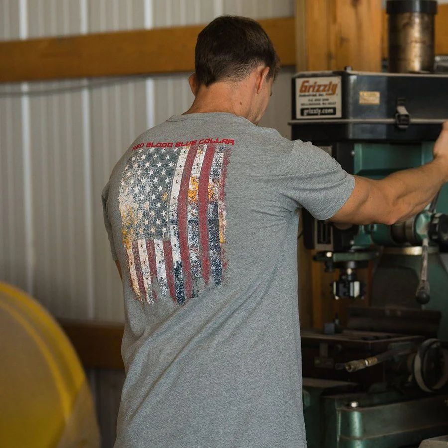 Grunt Men's Red Blood Blue Collar T-Shirt