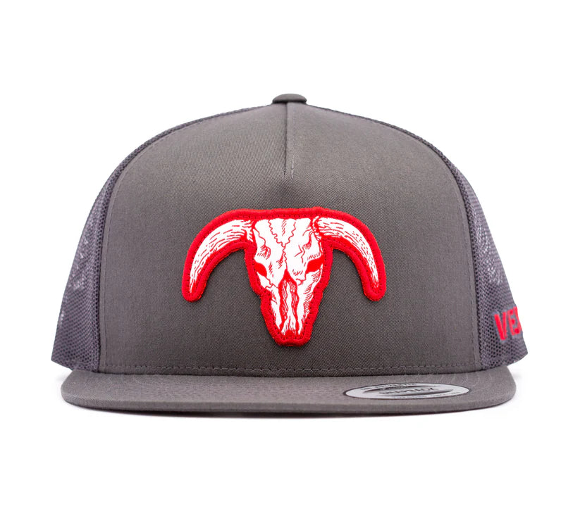 Bull Skull - Charcoal/Charcoal Mesh Snapback