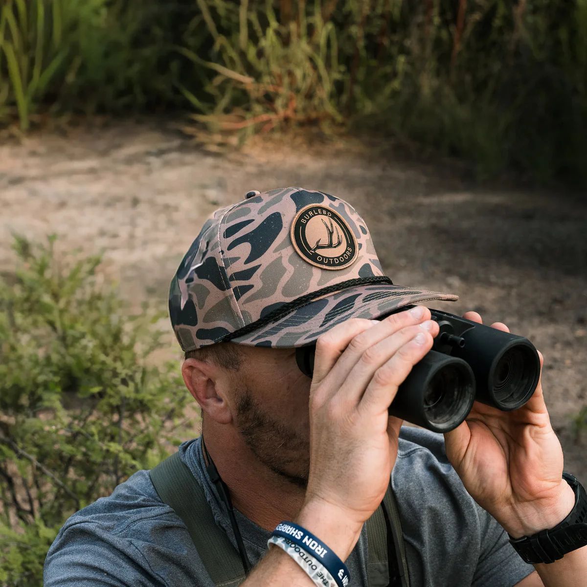 Burlebo Men's Antler Patch Cap