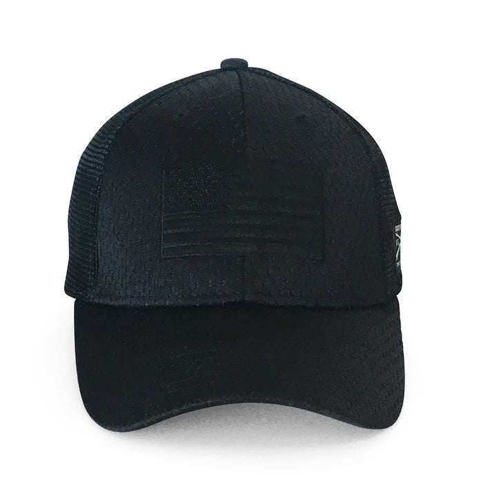 Grunt Men's Blackout Flag Stretch Fit Hat