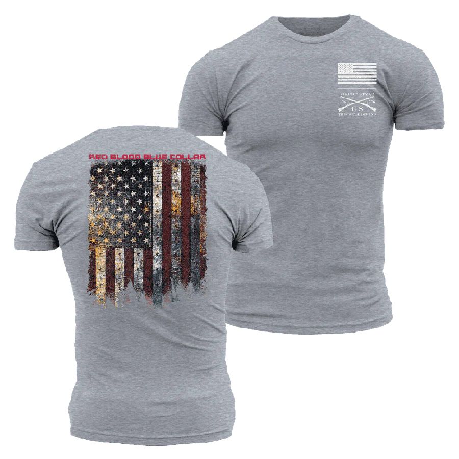 Grunt Men's Red Blood Blue Collar T-Shirt