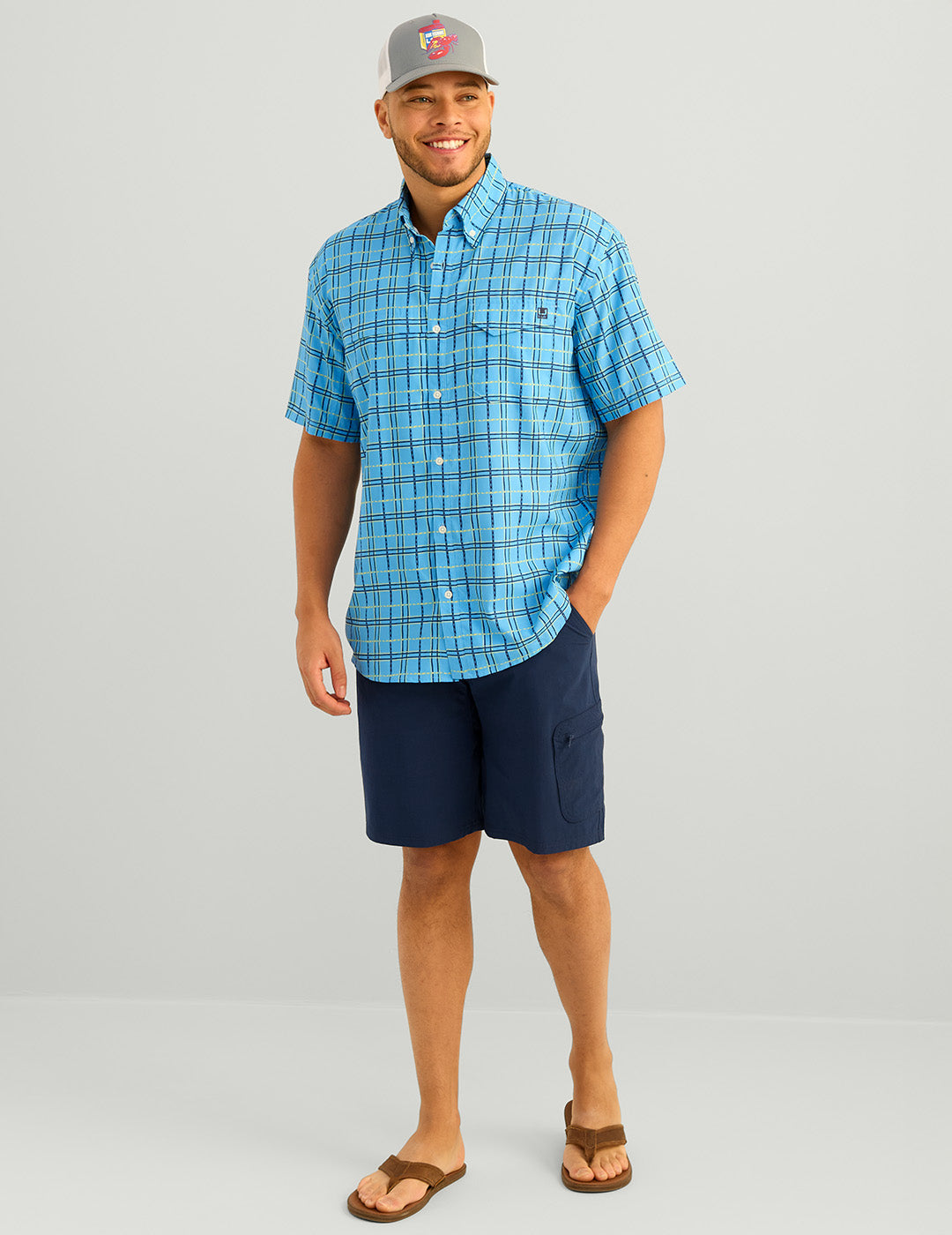 TIDE POINT PRINTED SS SHIRT - BLUE 420