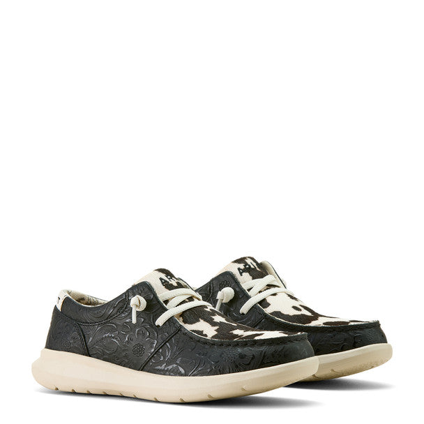Ariat Women's Hilo Shoe Black Floral Embossed Cow