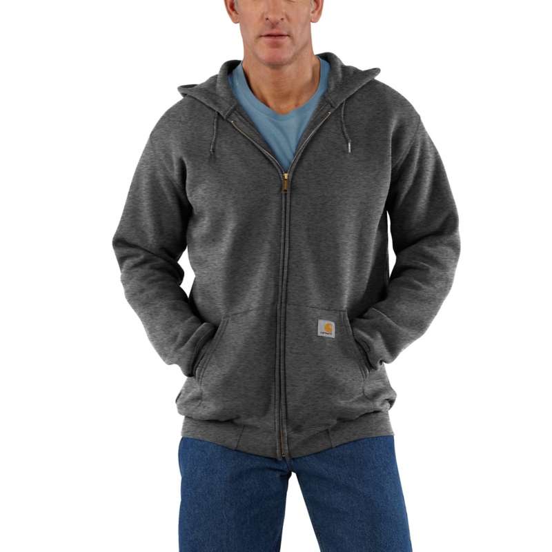 Carhartt Men's Midweight Hooded Zip-Front Sweatshirt - CARBON 026
