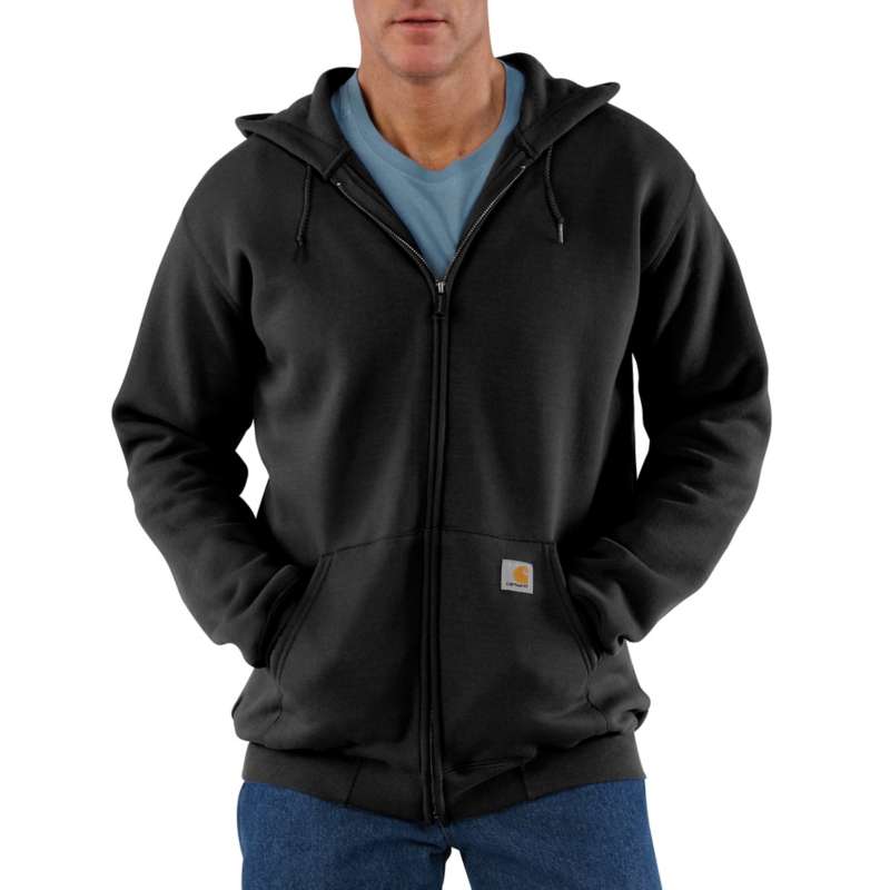 Carhartt Men's Midweight Hooded Zip-Front Sweatshirt - BLACK BLK