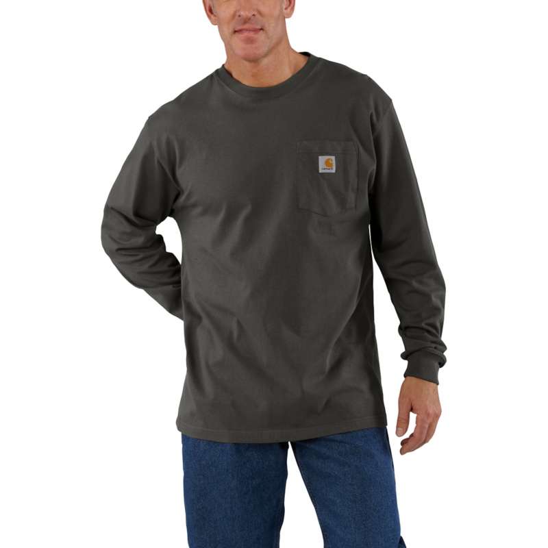 Carhartt Men's Workwear Long Sleeve Pocket T-Shirt - PEAT 306