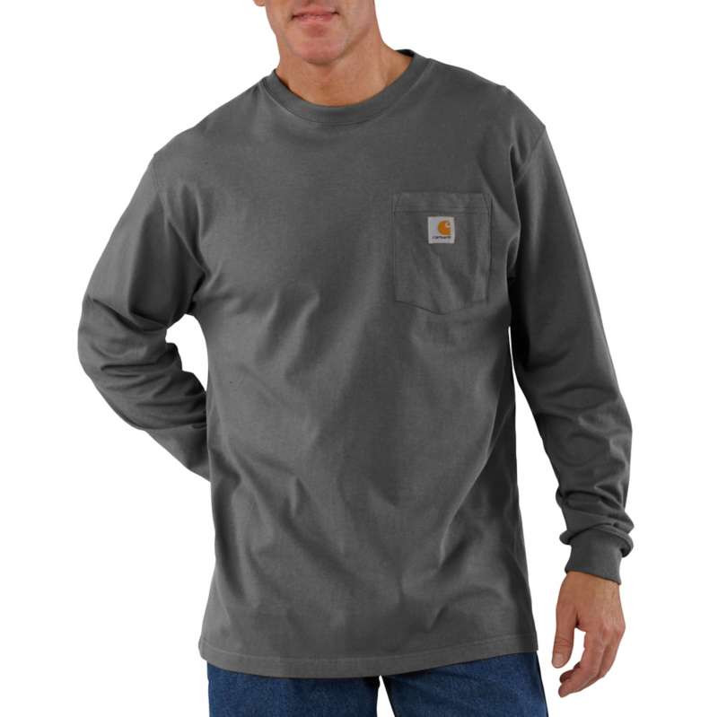 Carhartt Men's Workwear Long Sleeve Pocket T-Shirt - CHARCOAL CHR