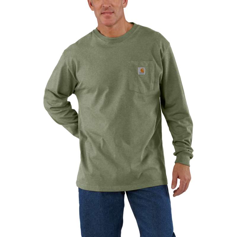 Carhartt Men's Workwear Long Sleeve Pocket T-Shirt - OLIVINE G01