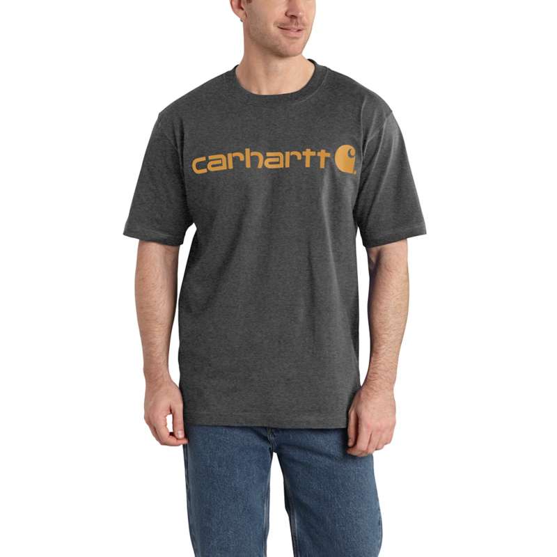 Carhartt Men's Signature Logo Short-Sleeve T-Shirt - CARBON CRH