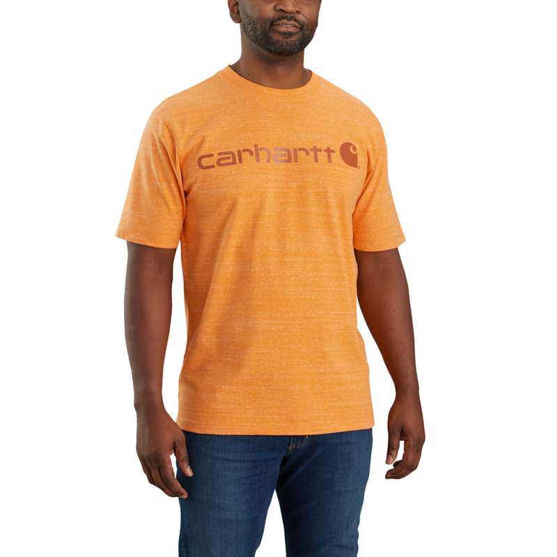 Carhartt Men's Signature Logo Short-Sleeve T-Shirt - MARIGOLD Q31