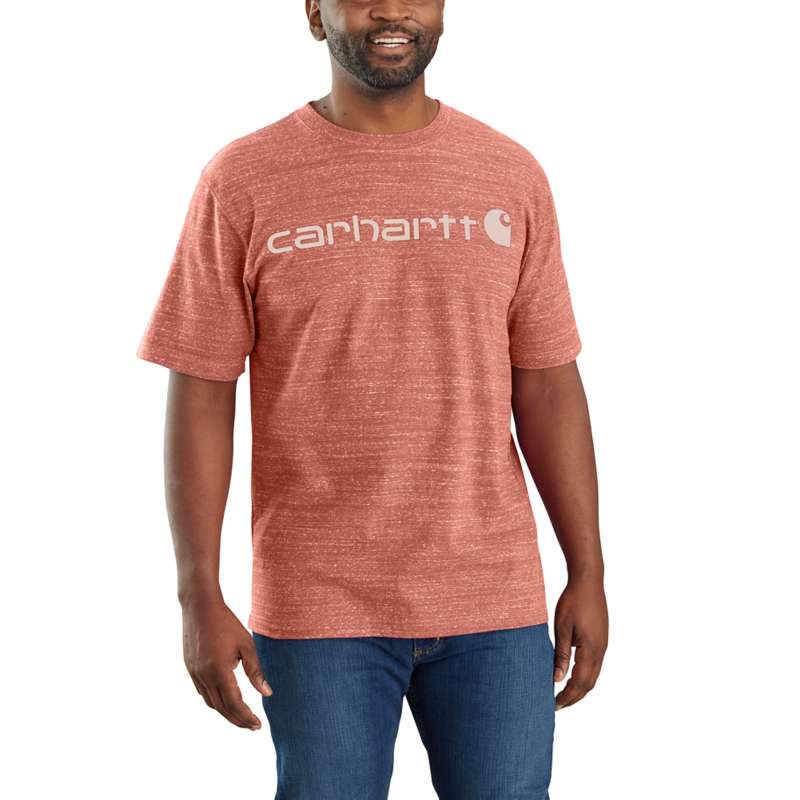 Carhartt Men's Signature Logo Short-Sleeve T-Shirt - TERRACOTTA Q58