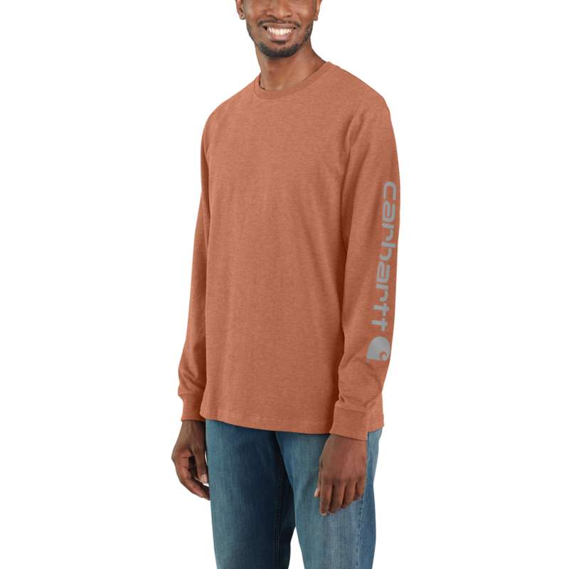 Carhartt Men's Workwear Long-Sleeve Graphic Logo T-Shirt - GINGER Q02