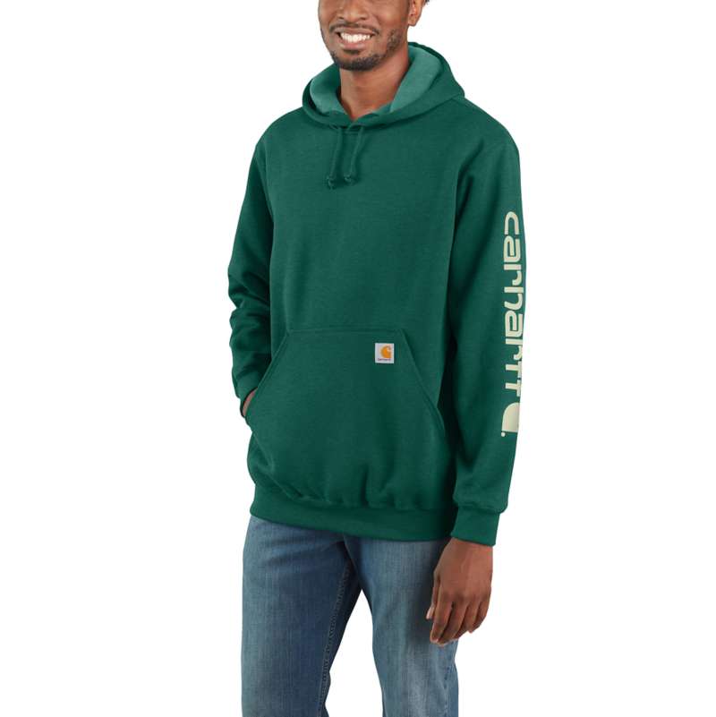 Carhartt Men's Midweight Hooded Logo Sweatshirt - NORTH WOODS G55