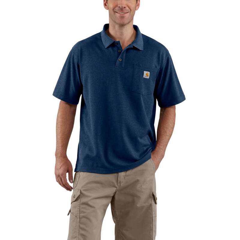 Carhartt Men's Contractors Work Pocket Polo - COBALT BLUE 413