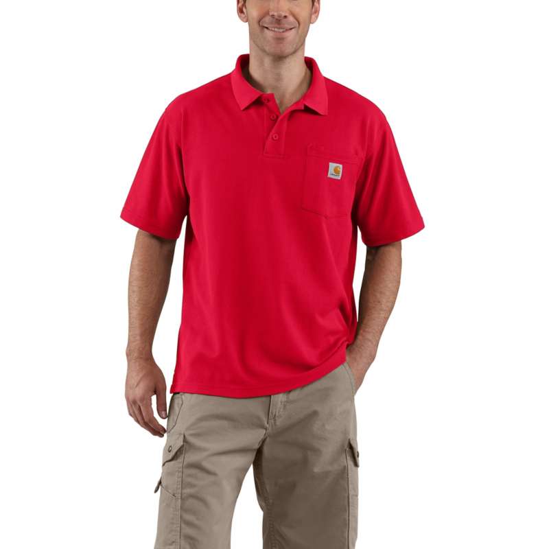 Carhartt Men's Contractors Work Pocket Polo - RED RED