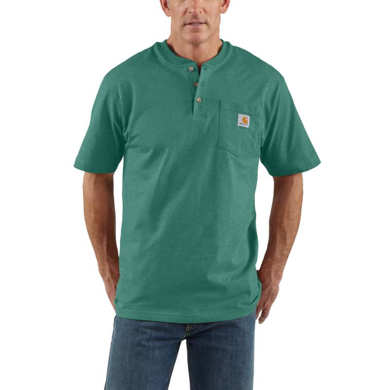 Carhartt Men's Workwear Pocket Short-Sleeve Henley - NORTH WOODS G55