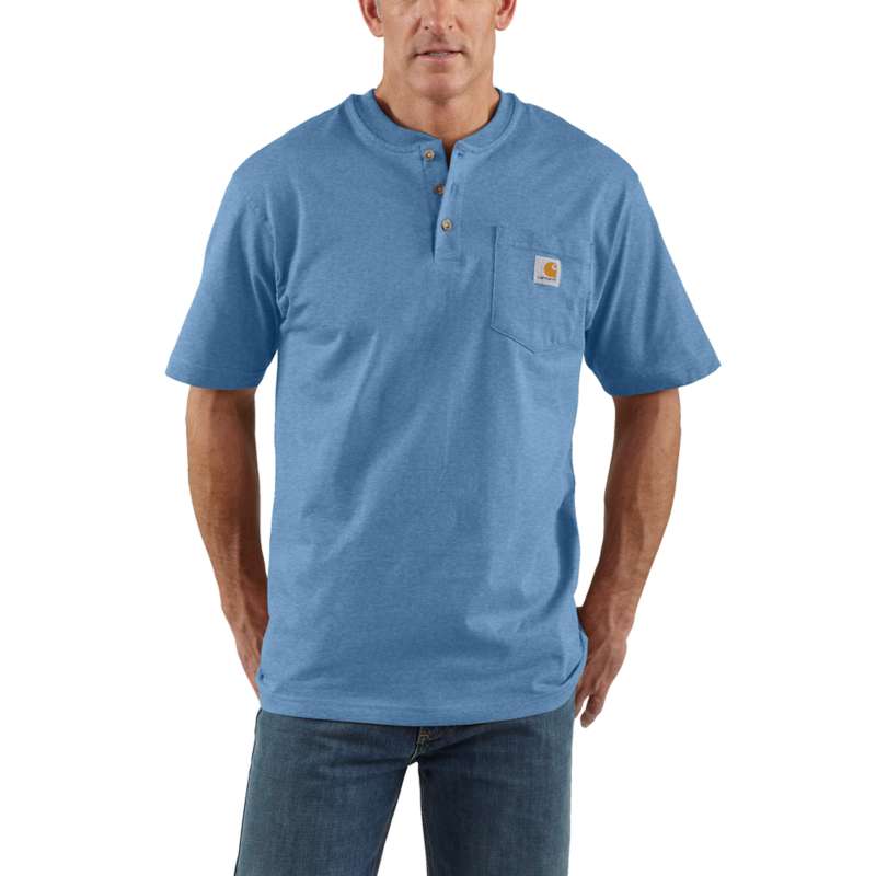 Carhartt Men's Workwear Pocket Short-Sleeve Henley - COASTAL H09