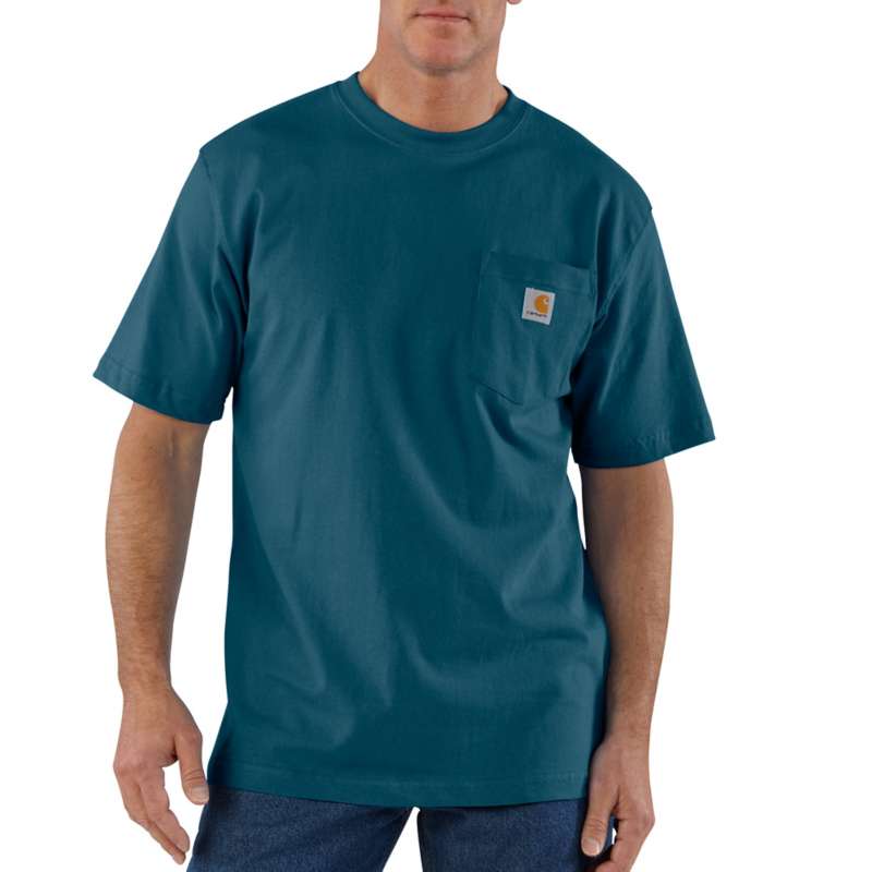 Carhartt Men's Workwear Pocket Short-Sleeve T-Shirt - STREAM BLUE 984