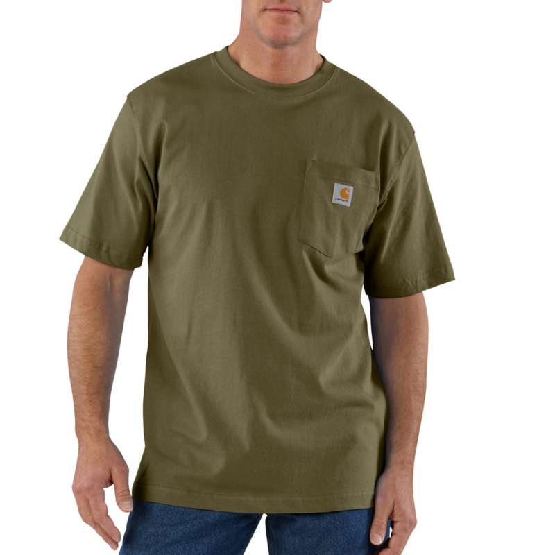 Carhartt Men's Workwear Pocket Short-Sleeve T-Shirt - ARMY GREEN ARG