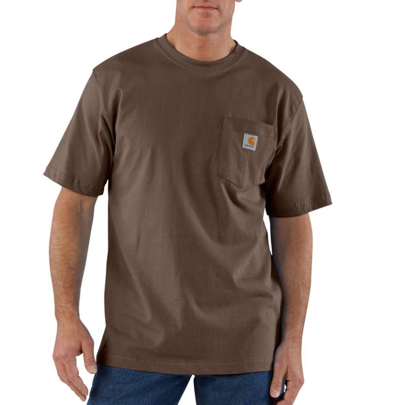 Carhartt Men's Workwear Pocket Short-Sleeve T-Shirt - DARK BROWN DKB