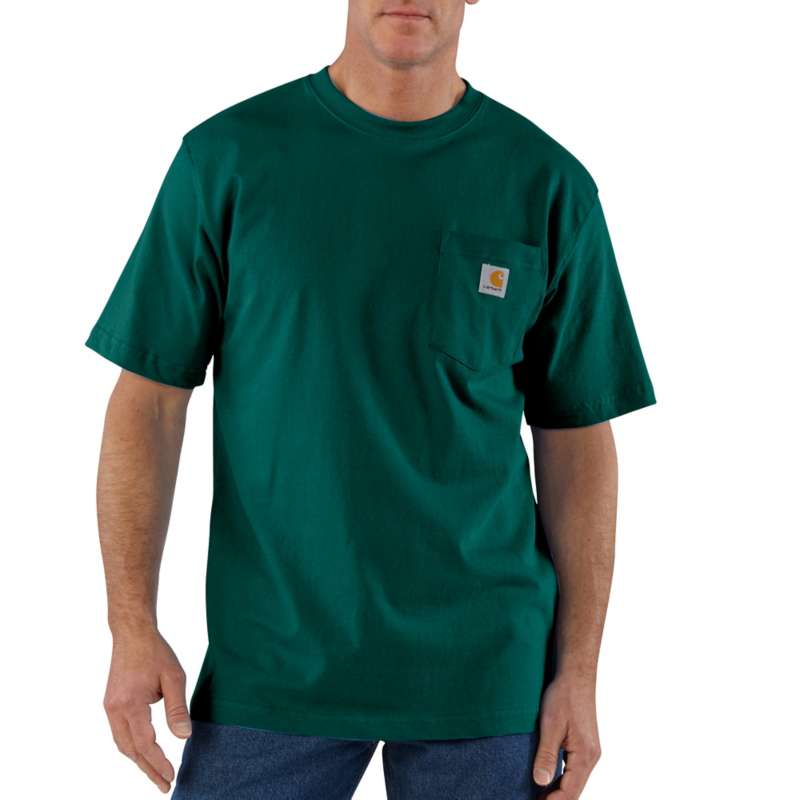 Carhartt Men's Workwear Pocket Short-Sleeve T-Shirt - GREEN HTG