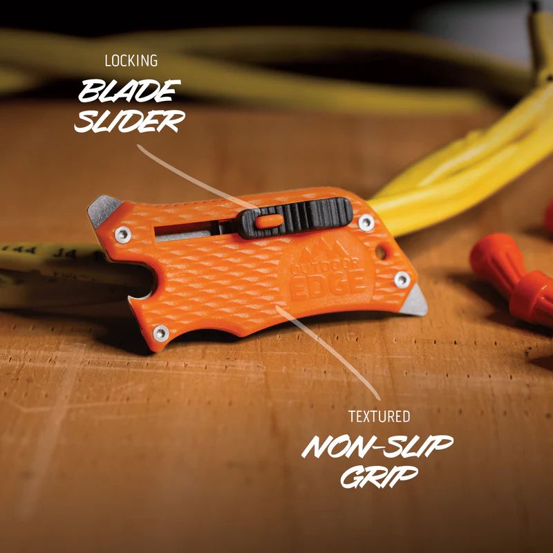 Outdoor Edge Slidewinder Blade 4-IN-1 Retracting Utility Knife Multi-Tool