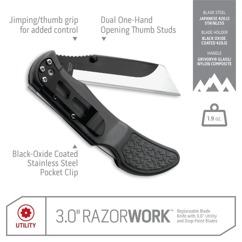 Outdoor Edge 3.0" Razor Work Knife