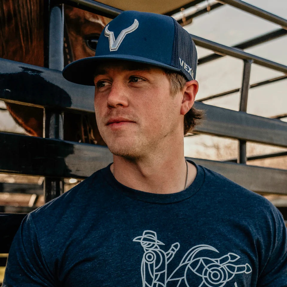 Vexil Brand Silver Icon  Navy/Navy Mesh Snapback