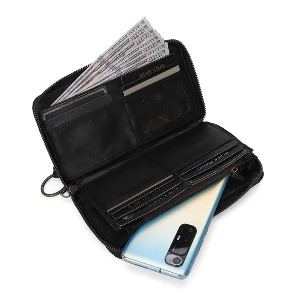 Wrangler Cow Print Wallet - Black