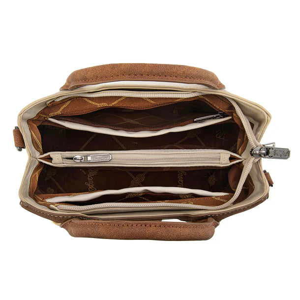 Wrangler Braided Whipstitch Top Handle Small Tote/Crossbody