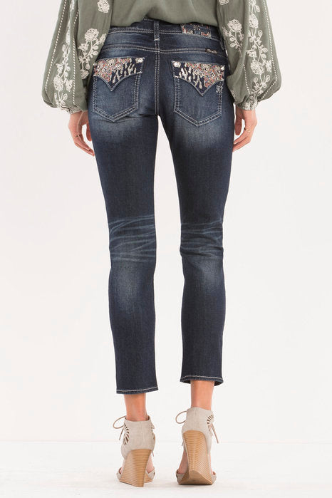 Miss Me Women's Primal Instincts Mid-Rise Ankle Skinny Jeans