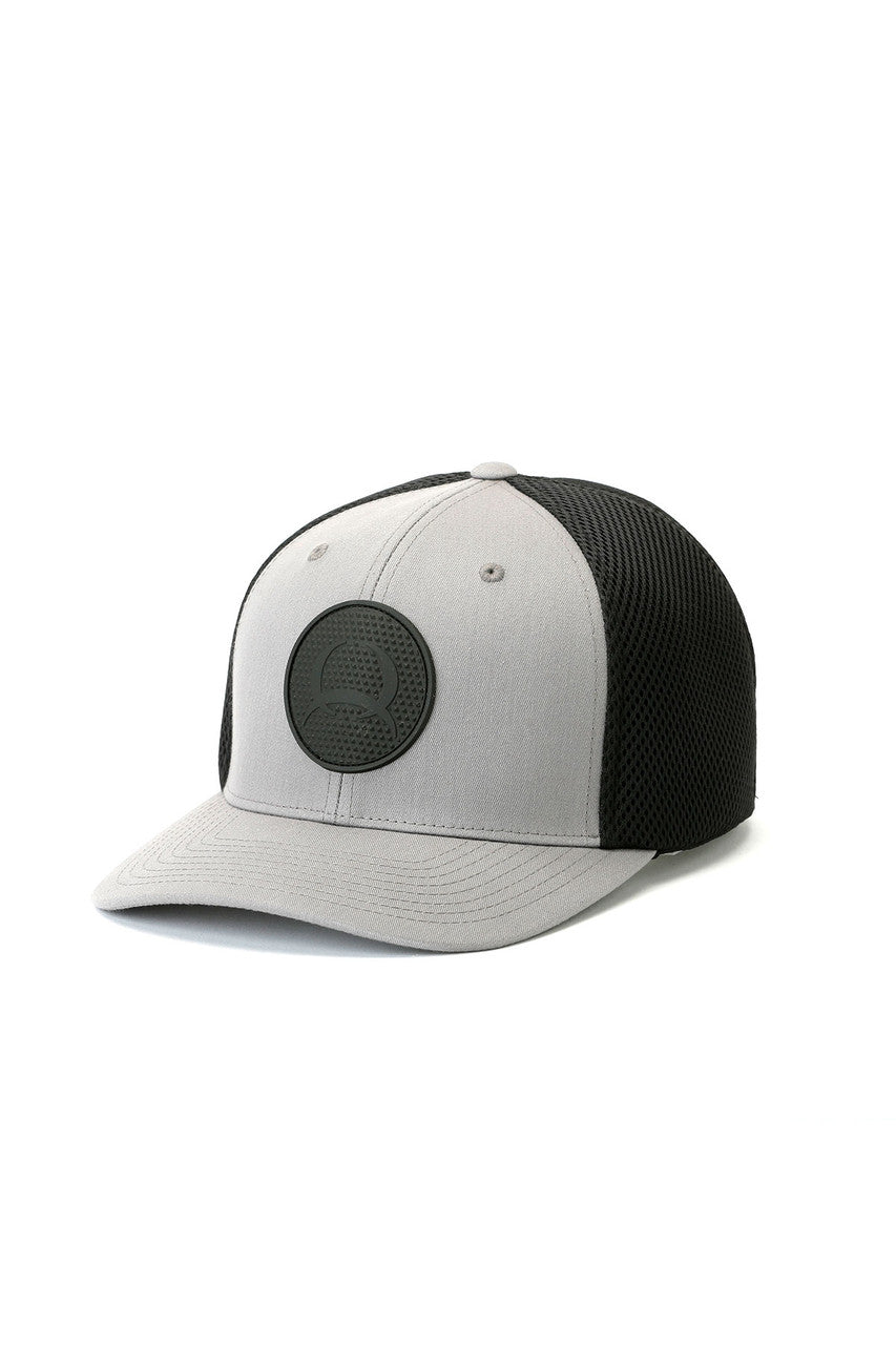 Cinch Men's Gray Flexfit Round Patch Ball Cap