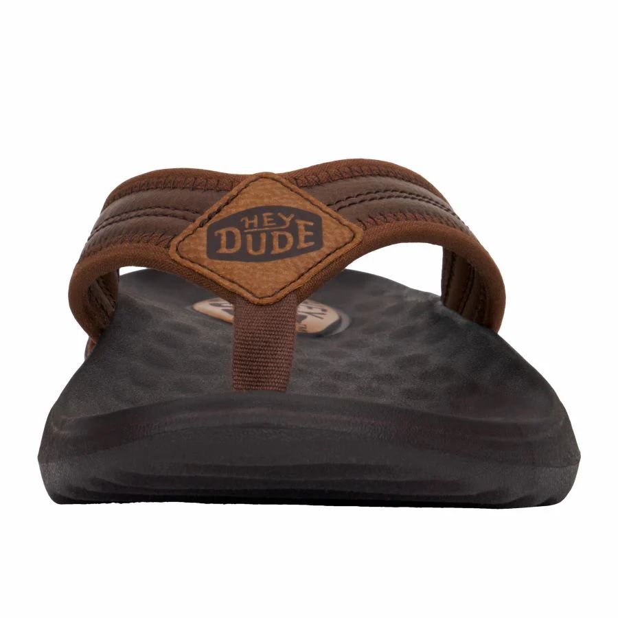 Hey Dude Men's Myers Flip Classic Brown