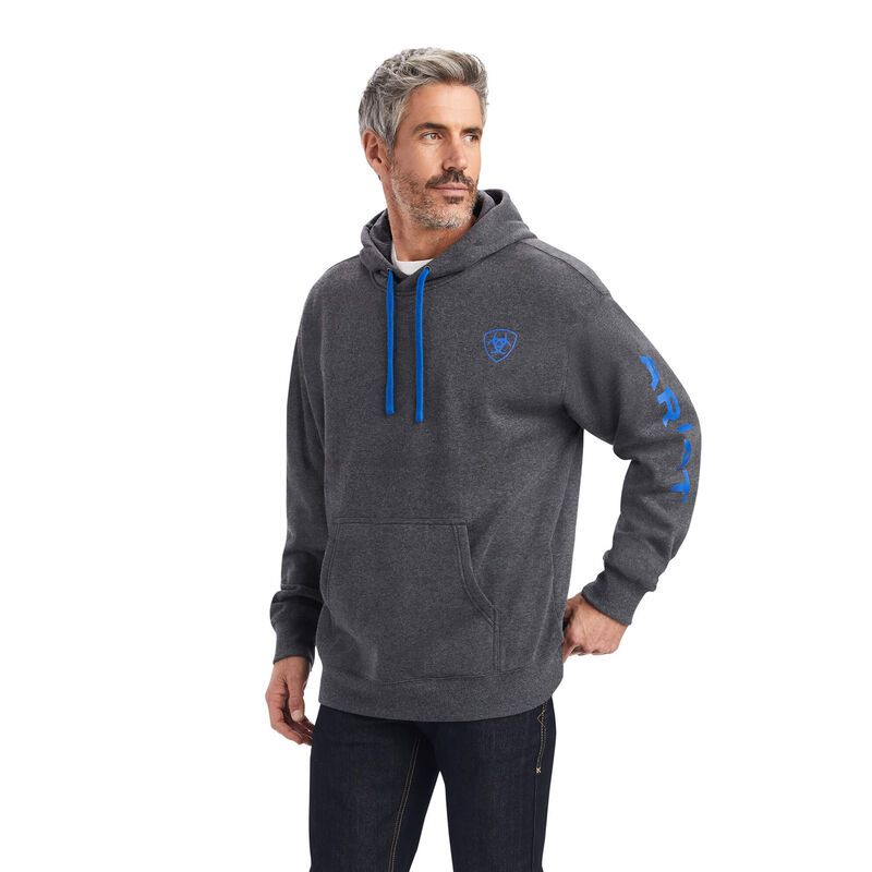 Ariat Men's Logo Hoodie Charcoal